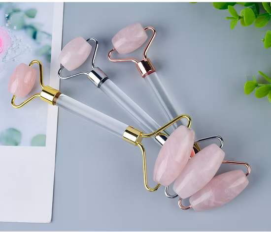 Face Neck Massage Tools Therapy Anti-Aging Natural Crystal Jade Roller