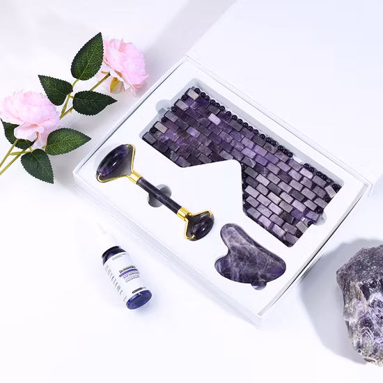 Ferramenta de massagem para raspagem de guasha em formato de cogumelo de jade obsidiana natural